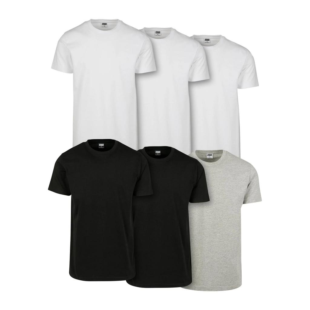 Urban Classics Mens Basic T-Shirt (Pack of 6)