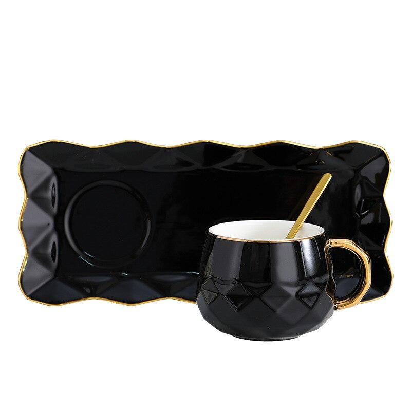 Зеленая Керамическая Кофейная Чашка Современная Европейская Развлекательная Чашка Набор Стаканов и Блюдец для Соуса Столовая Посуда