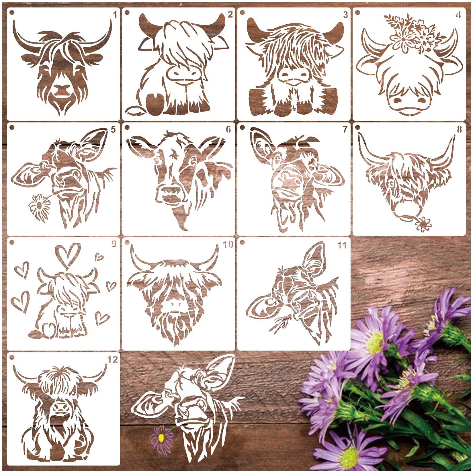 

Insects, butterflies, cows, farmhouses, DIY hollow painting templates, PET material, easy to clean, school blackboard painting
