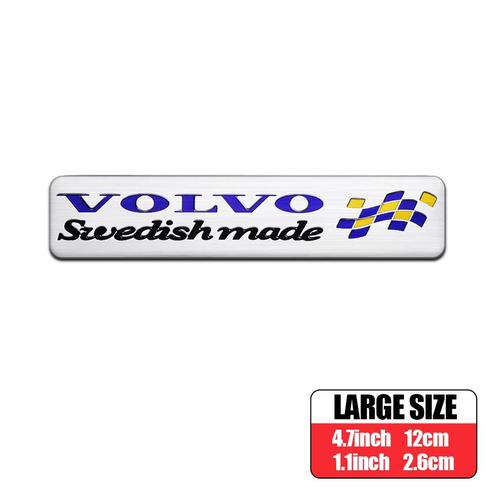 3D Aluminium Styling Auto Karosserie Seitenkotflügel Kofferraum Dekorationsaufkleber für Volvo R Design T6 AWD C30 C40 C50 C70 S40 S60 S70 S80 S90