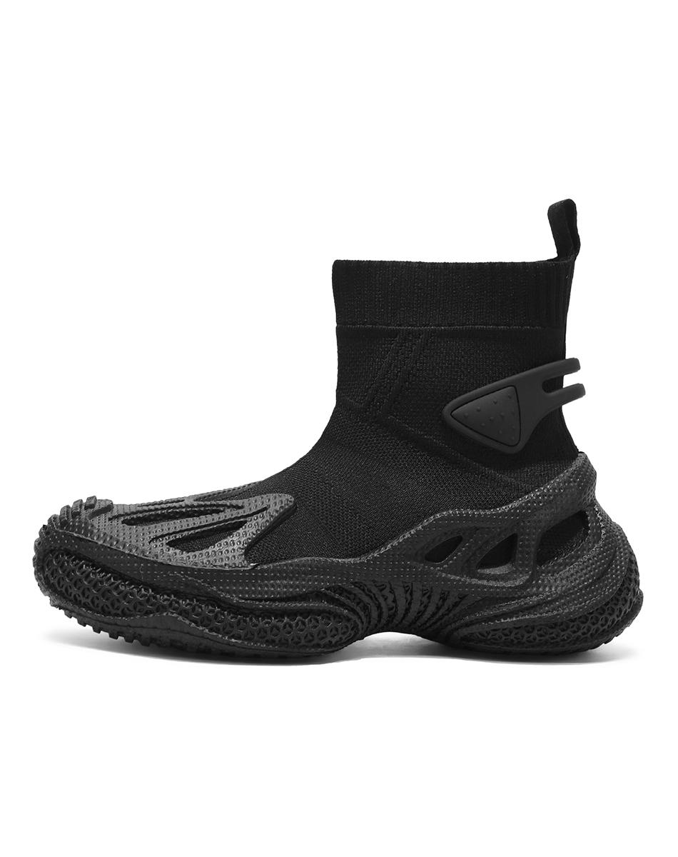 Classic Black Men`s High Top Shoes