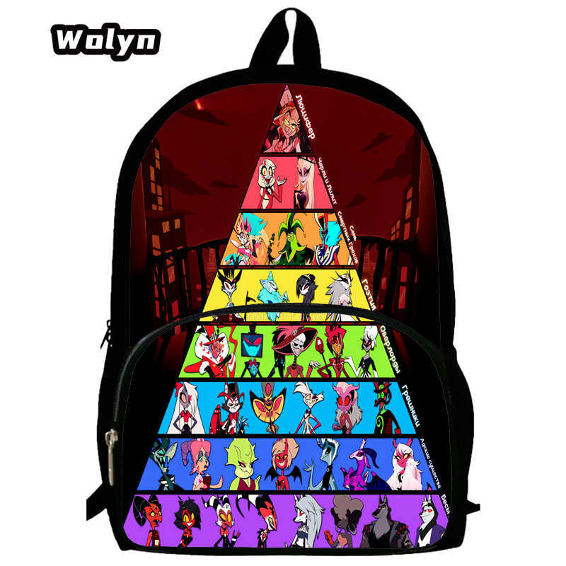 Hell Inn Hazbin Hotel Student School Bag High Value Leisure Oxford Ridge Relief Backpack