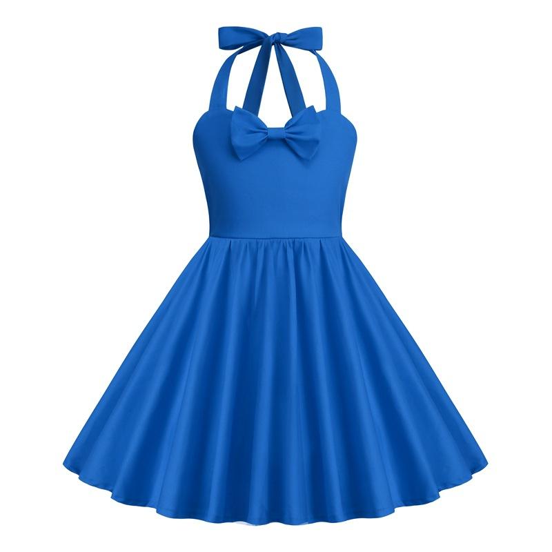 GMXIA Girls' Floral Hepburn Halter Dress Slip Dress