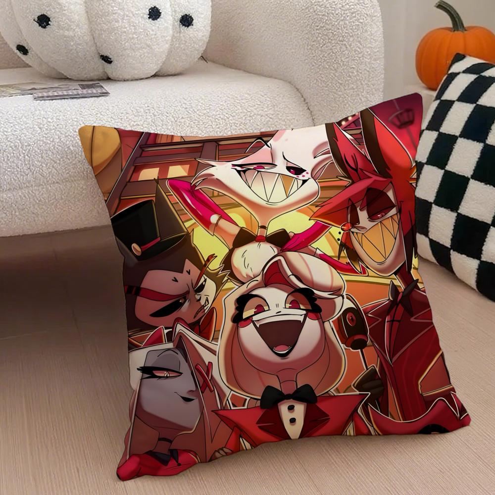 Edgy Musikalisch Schrullig Animiert HHazbin Hotel Kissenbezug Sofakissenbezug Versteckter Knopf Strapazierfähiges Polyester Stuhlkissen