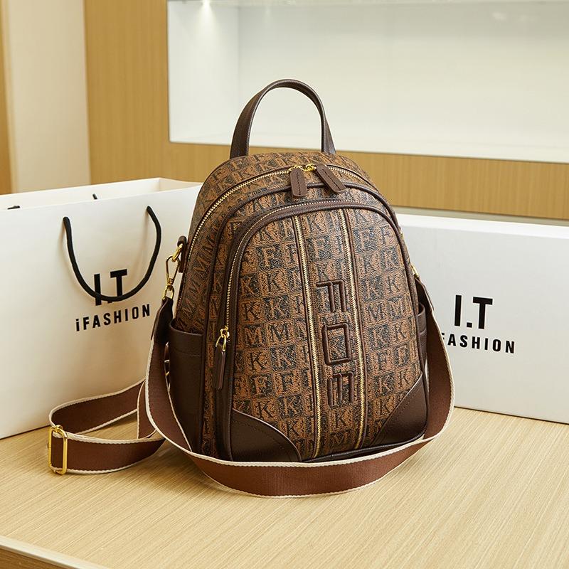 Hot Sale Alphabet Printed Backpack Fashion Versatile Temperament Backpack Women's Multifunctional