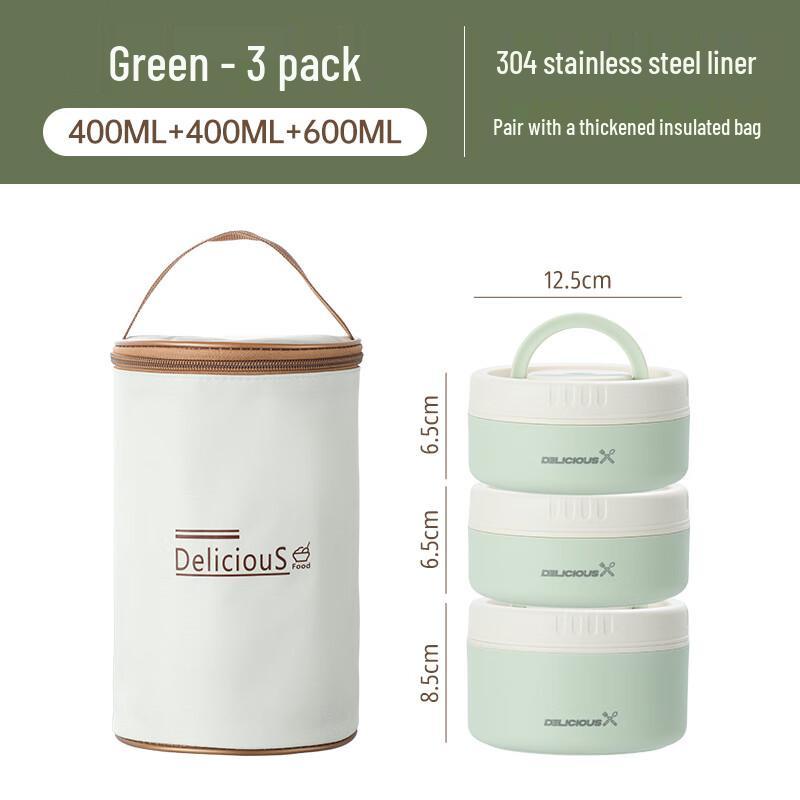 ZISIZ Stainless Steel Insulated Multi-layer Lunch Box