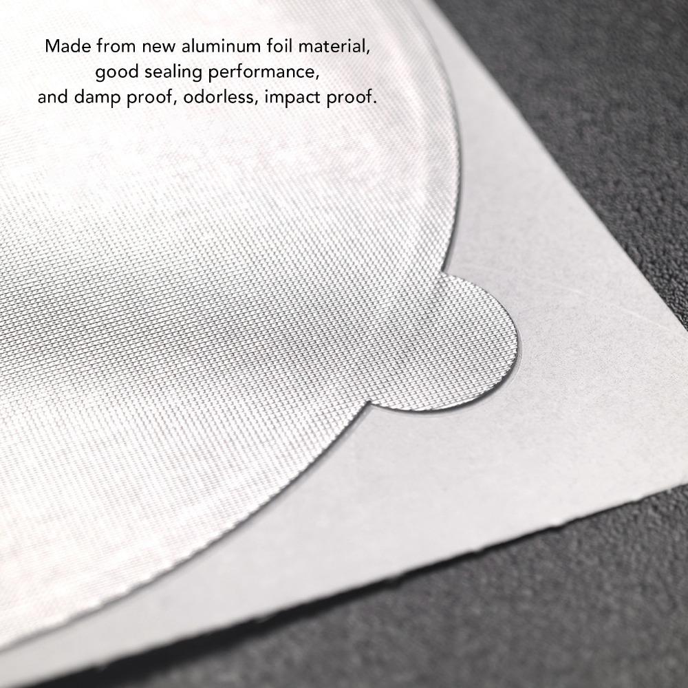 50pcs set Self-Adhesive Aluminum Foil Lids Aluminum Foil Material Coffee Capsule Seals  Yogurt Cups