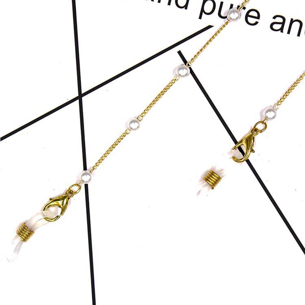 Simple Pearl Eyeglass Chain Hanging Neck Anti-falling Glasses Rope Glasses Accessories for Women