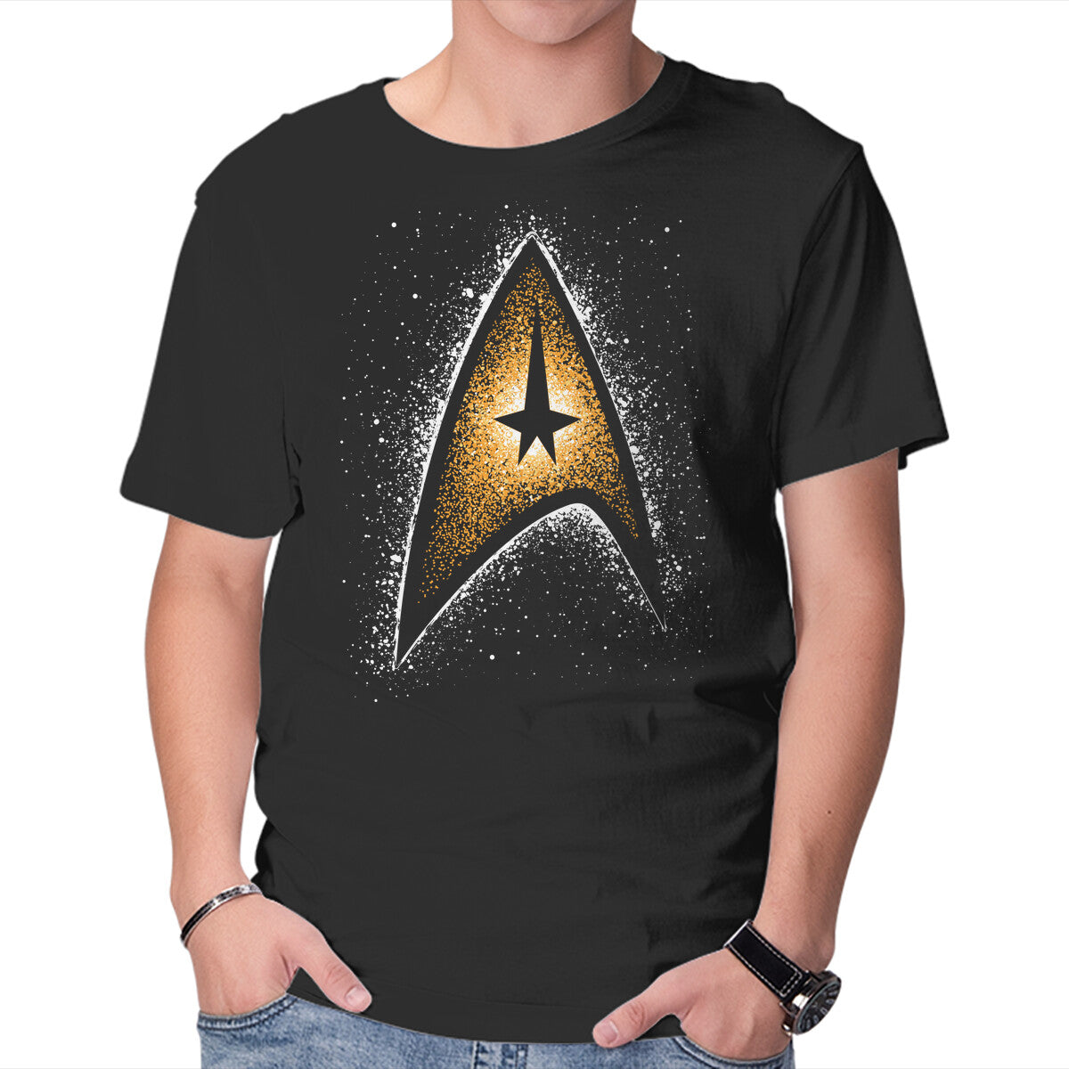 Unisex Crew Neck T-Shirt Live Long And Prosper Graphic Short Sleeve Casual Tee L