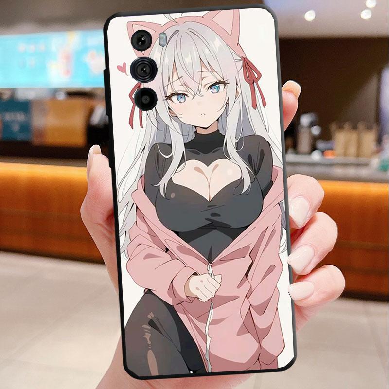 Phone Case For Motorola Edge 50 40 Pro 60 50 40 30 Ultra Neo Fusion Moto G Play G Stylus G Power G Anime Girl