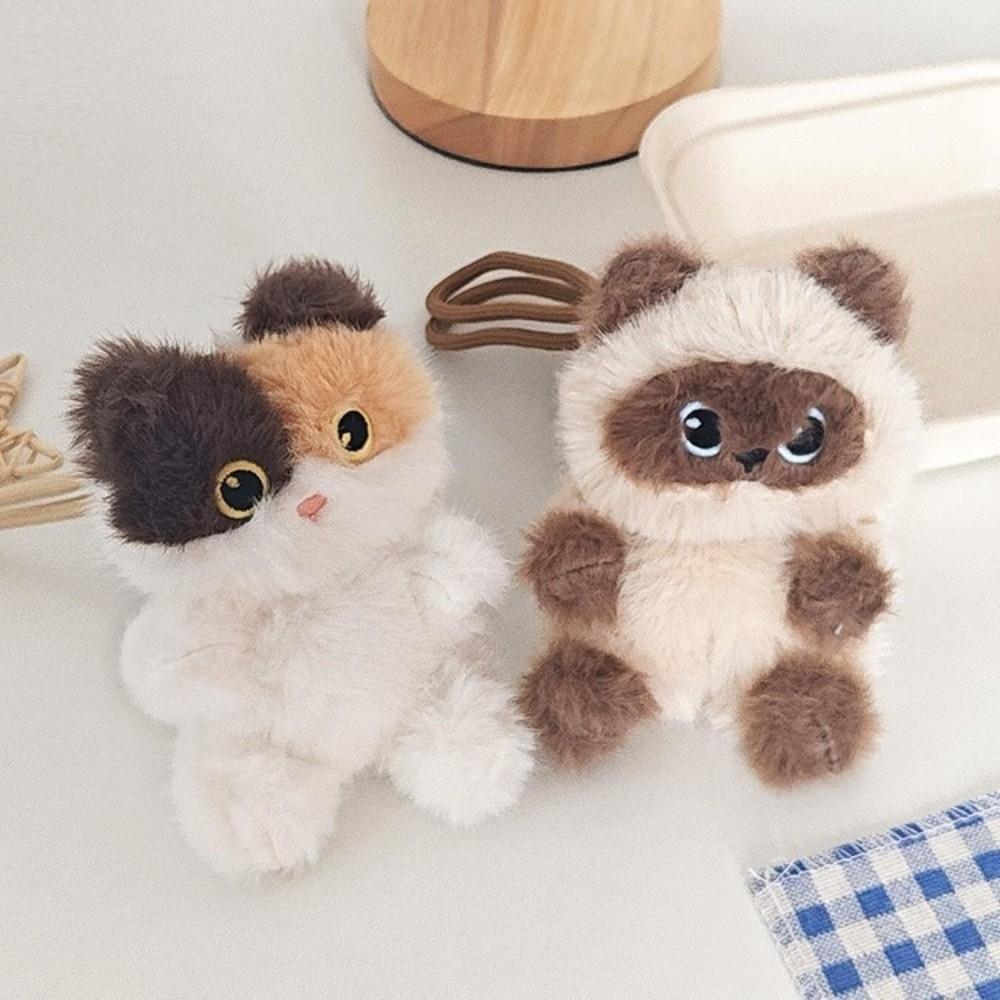 Plush Cat Bag Pendant Soft Fluffy Kitten Key Ring New Plush Cat Keychain Car Keys