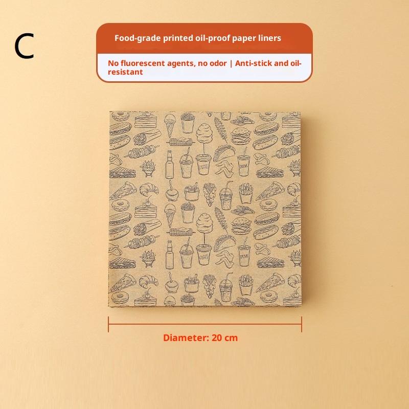 100 Adet Yağ Geçirmez Pişirme Gıda Ambalajı Wax Kağıt Burger Patates Kızartması Sarma Yağlı Kağıt Mutfak Sandviç Ekmek Gıda Pişirme Aletleri