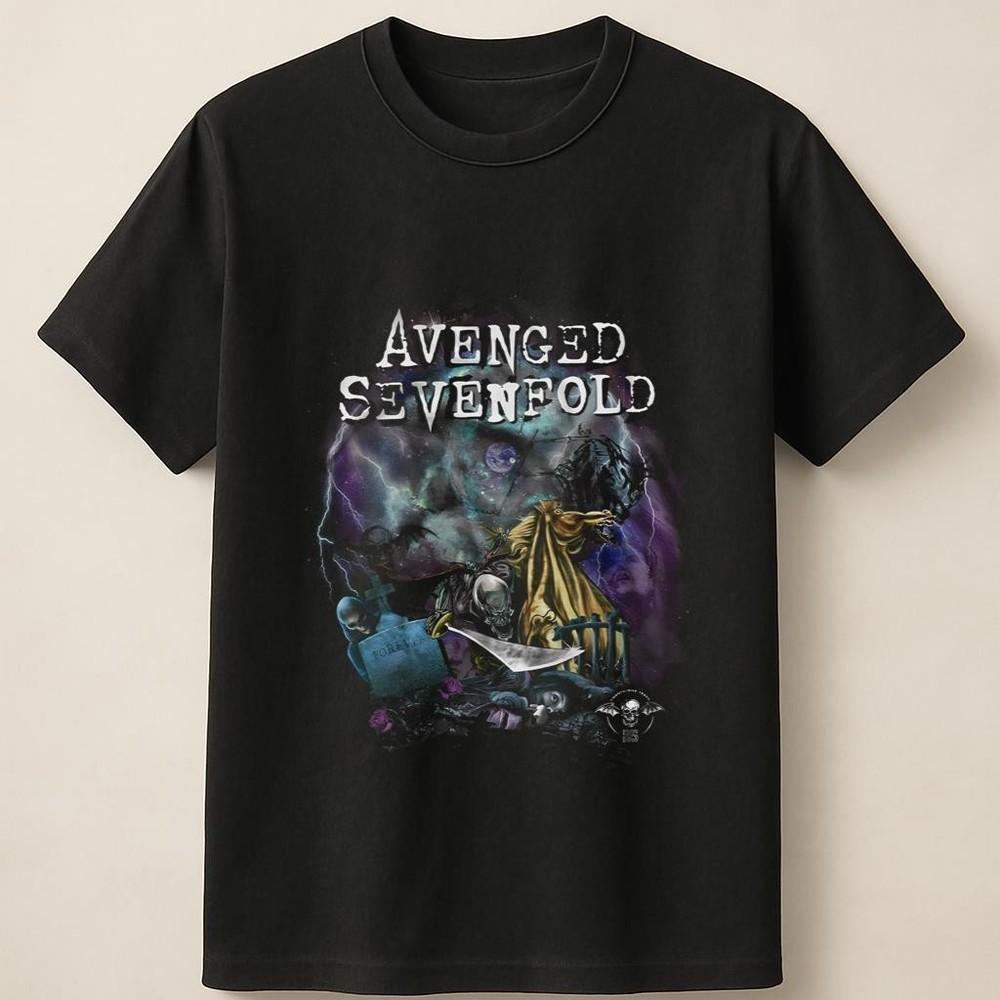 Avenged Sevenfold Группа Графика Воин Смерти Художественный Дизайн Унисекс Футболка Унисекс Футболка XL