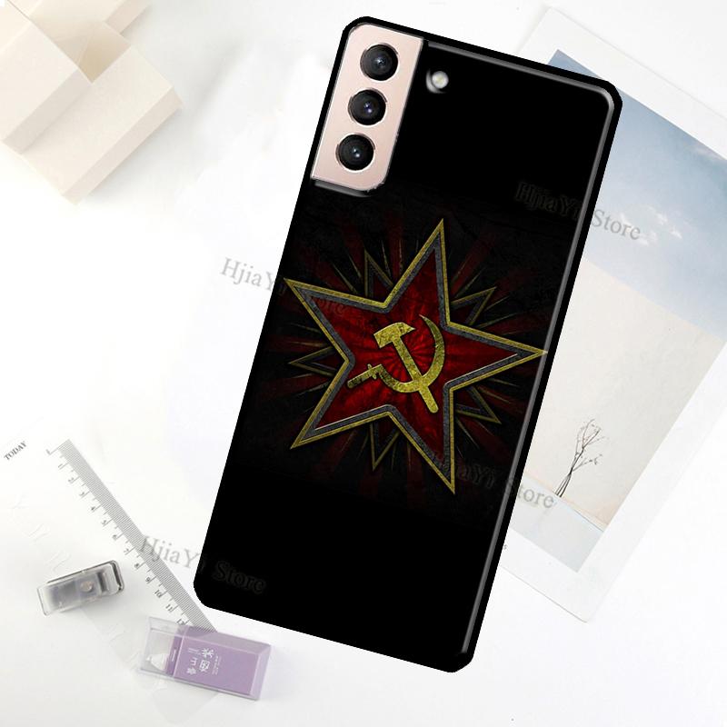 USSR Flag Soviet Union Case For Samsung Galaxy S23 Ultra Note 20 10 S9 S10 Plus S20 S21 FE S22 Ultra Phone Cover