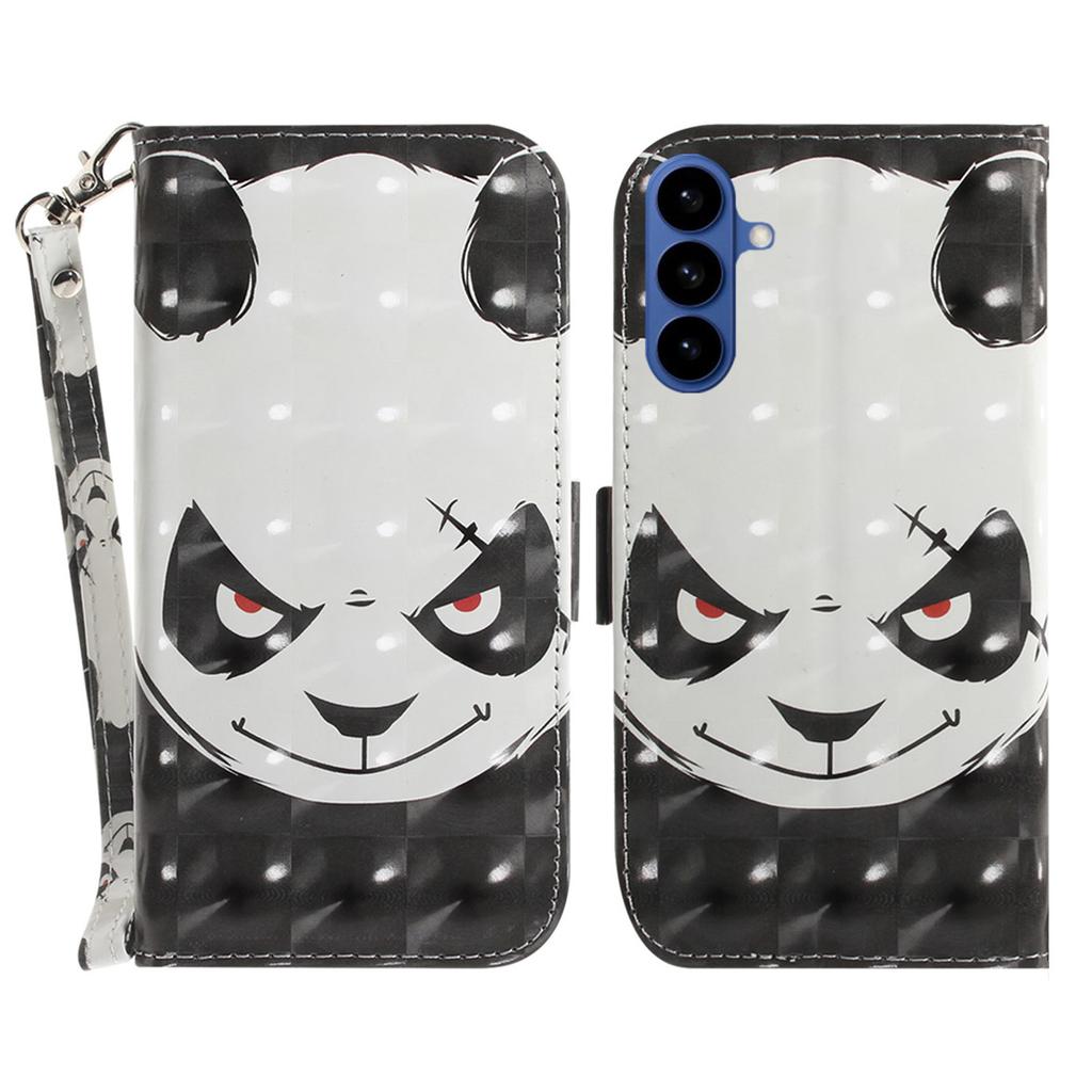 For Samsung Galaxy S26+ Case Pattern Printing Leather Wallet Phone Cover with Wrist Strap