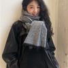 Student Fleece-Like Cashmere Warm Hong Kong Style Minimalist Herringbone Scarf Women's Winter Long In-Stock Wholesale