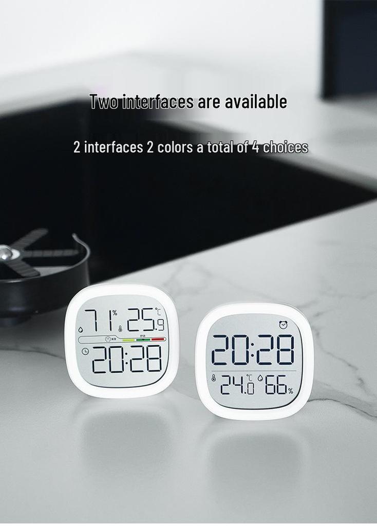 Multifunctional Slim LCD Clock with Temperature, Humidity, Magnetic Alarm