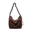2025 Autumn Leopard Shoulder Bags Suedu Luxury Shoulder Crossbody Bags Large Capacity Travel Commuting Handbags