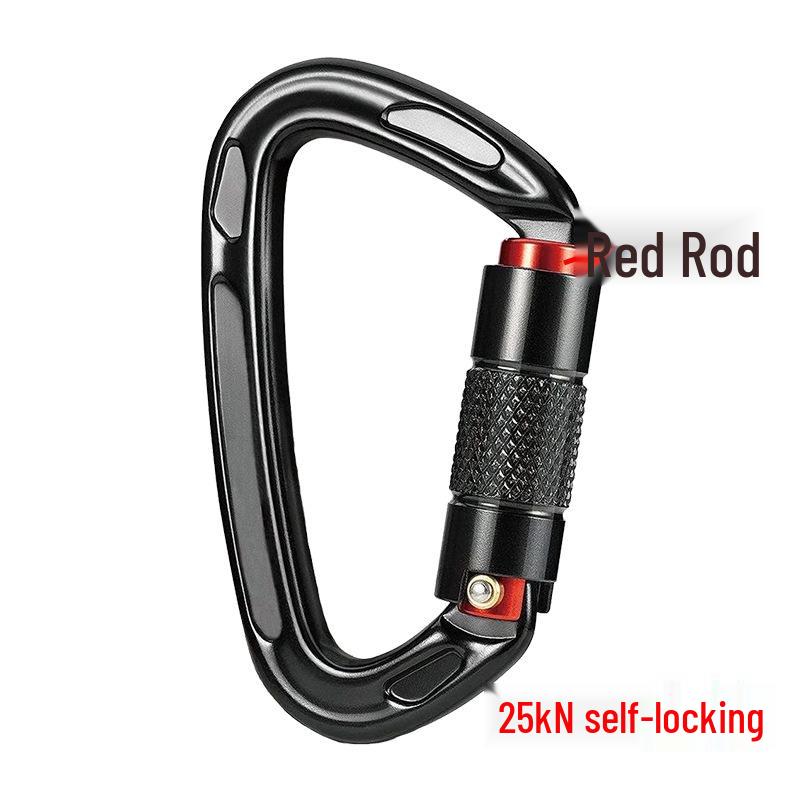 25KN D-Shaped Auto-Lock Carabiner – Aviation Aluminum Alloy for Outdoor Climbing