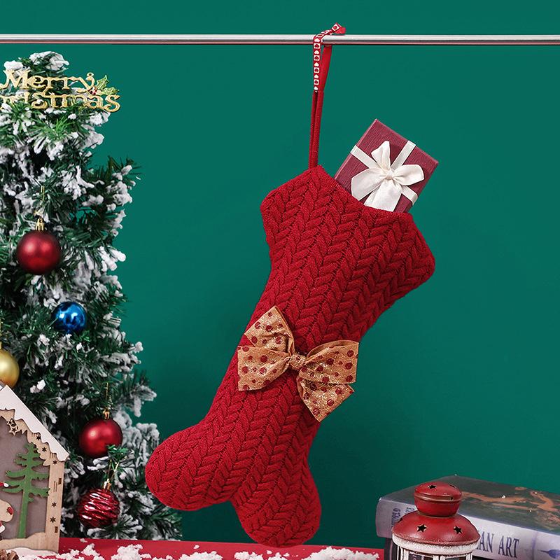 New Arrivals Gift Bags Christmas Large Gift Bags Festive Vibes Knitted Wool Hanging Decorations