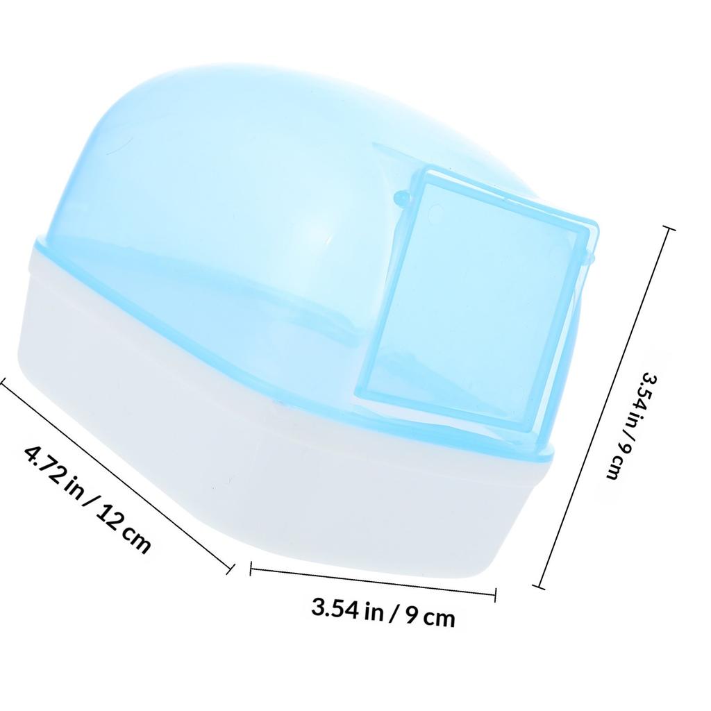 2Pcs Hamster Bath Room Plastic Transparent Dust-Proof Containers Detachable Hamster Bathing Tub Household Small Pet Dust Bath