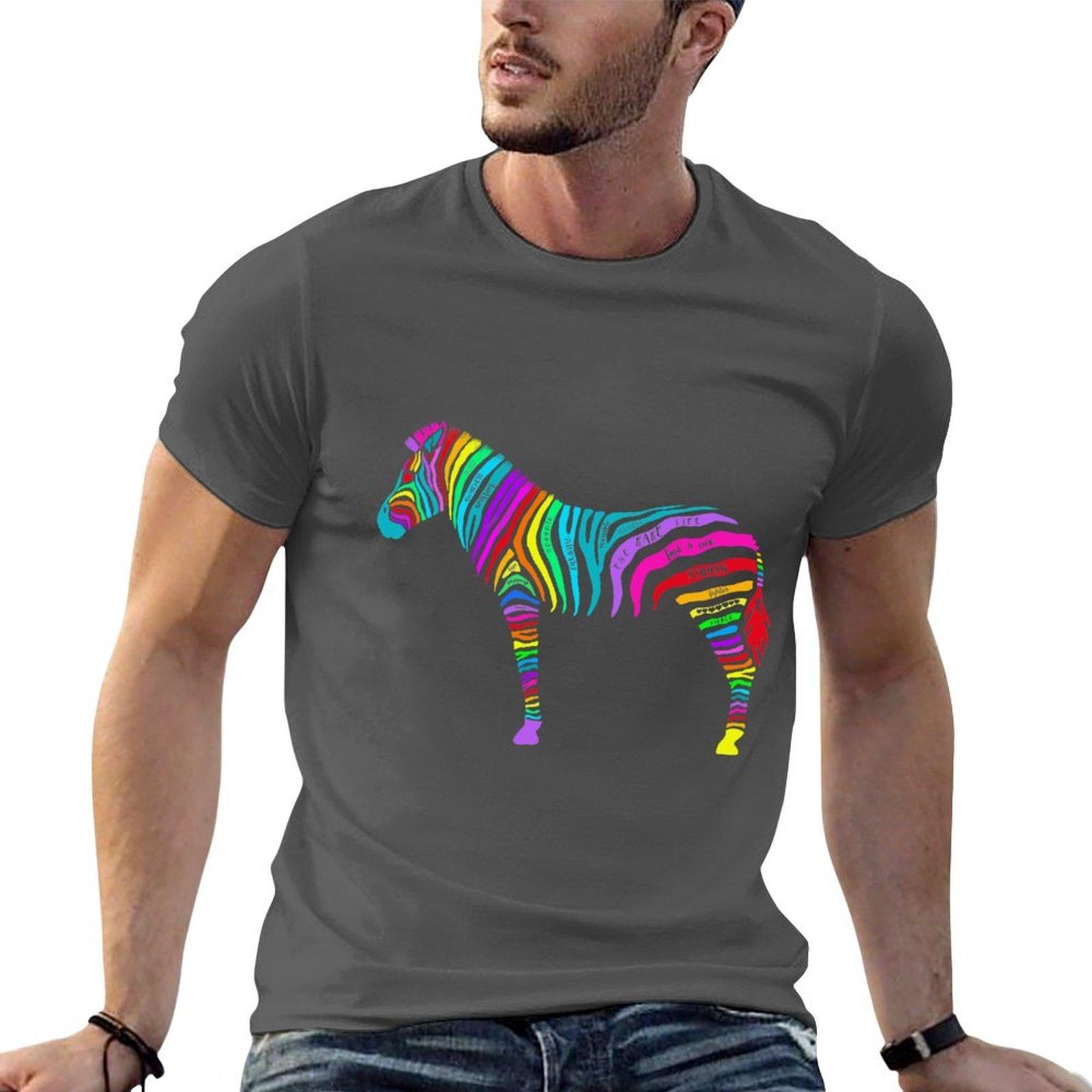 Zebra Words TShirt cotton t shirts high quality man t shirt cotton TShirt 4XL