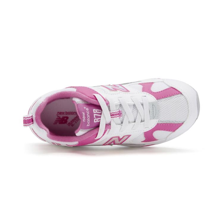 New Balance NB 878 Abrasion Resistant Low top Kids' Running Shoes White Red Children Aged 3 7 Years Old PV878AE