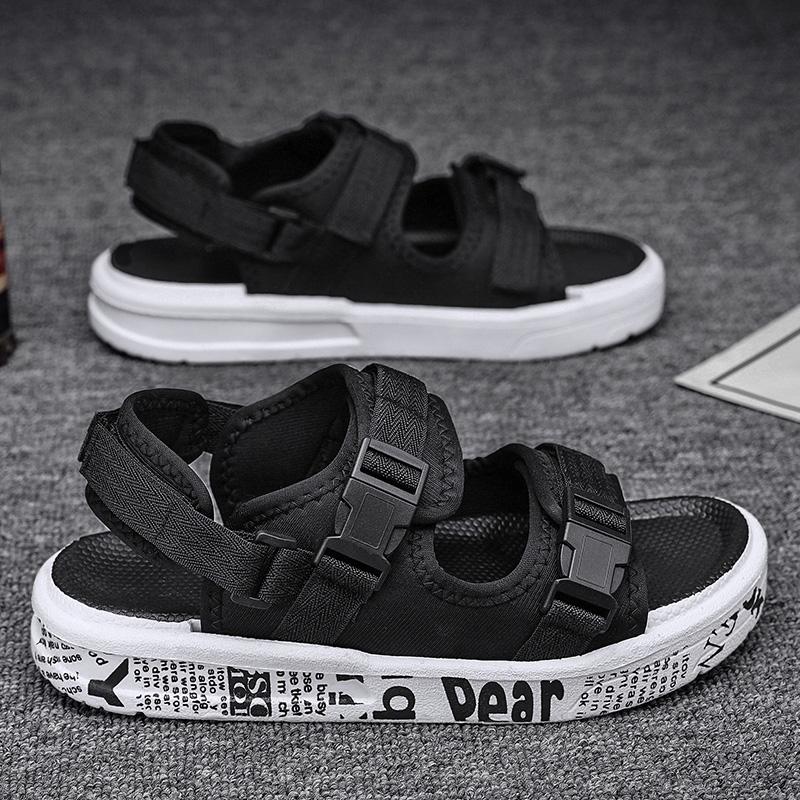 New Men Sandals Casual Trendy Outer Wear Non-Slip Sports Car Beach Shoes PVC Sole Comfortable Breathable Summer Slippers Roman