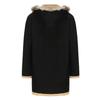 Cappotto da uomo con cappuccio in ecopelle foderato in shearling - Giacca Autunno/Inverno