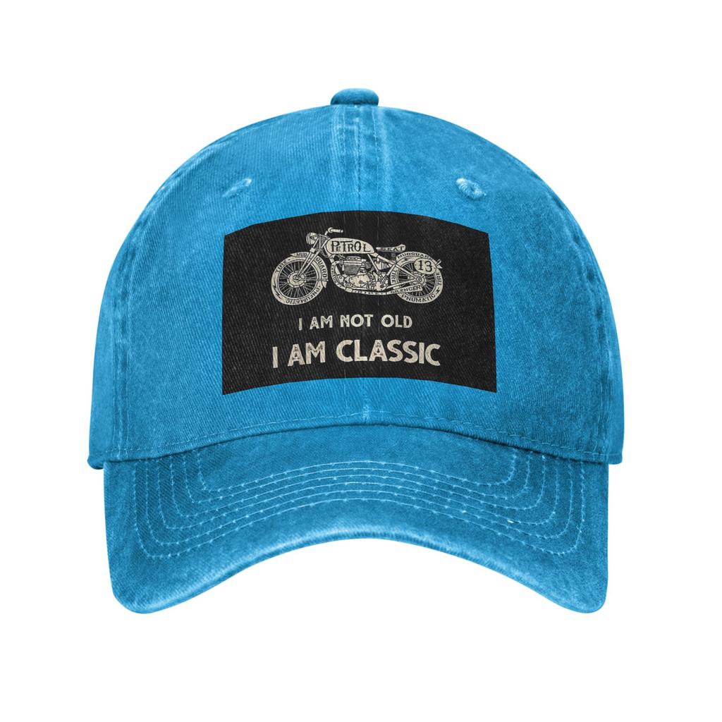 Im Not Old Classic Motor Head Motorcycle Distressed Denim Cap Casual Baseball Caps Adjustable Hat Summer Unisex Baseball Hats