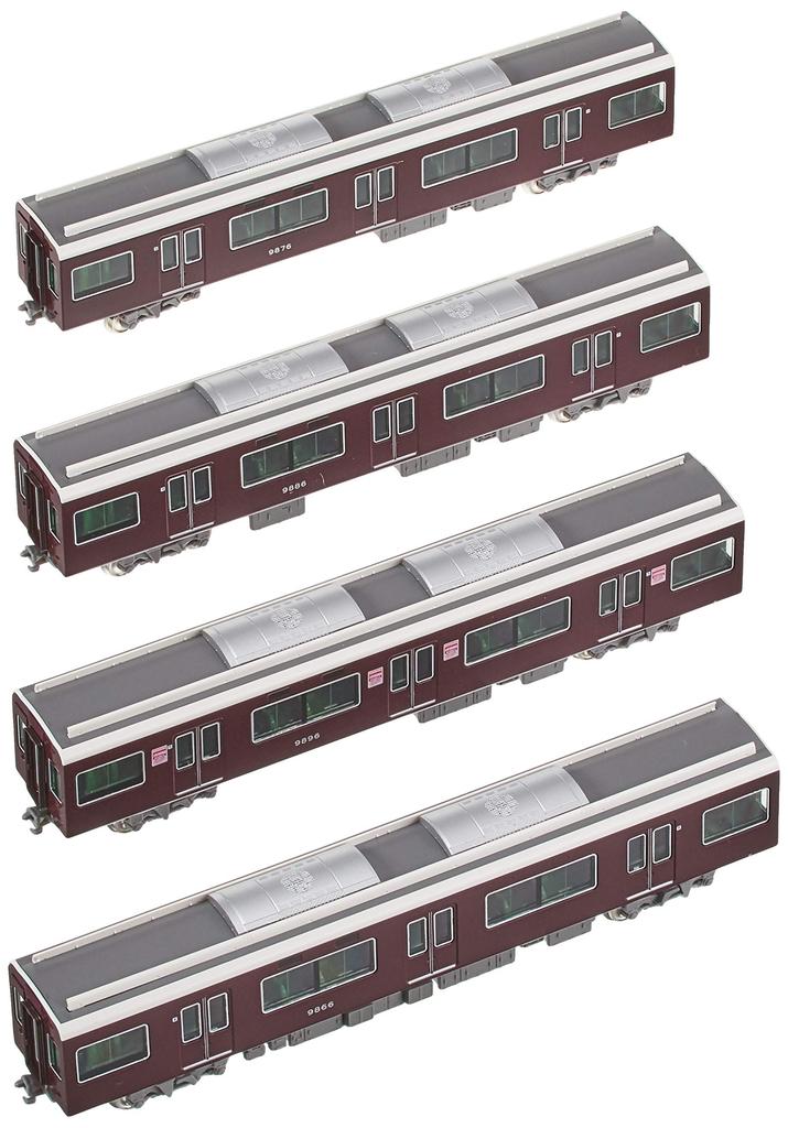 KATO N Gauge Hankyu Corporation 9300 Series Kyoto Line Extension Set 4 Cars 10-1366 Railway Model Train