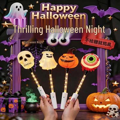 LED Halloween Pumpkin Lantern with String Lights for Kids