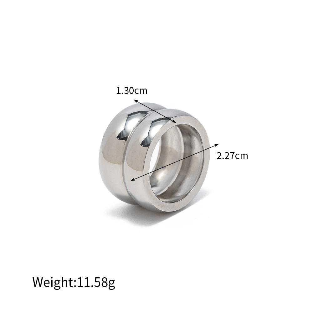 

Yori Stainless Steel Creative Rings Gold Texture Metal 18 K Plated Statement Trendy Jewelry Bagues Pour Femme Gift 6