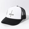 Relax Graphic Trucker Hat Unisex Polyester Mesh Baseball Cap Casual Adjustable Summer Outdoor Headwear