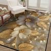 3D Floral Printing Carpet Luxurious Decoration Living Room Sofa Area Rugs for Bedroom Cloakroom Washable Soft Non-slip Floor Mat