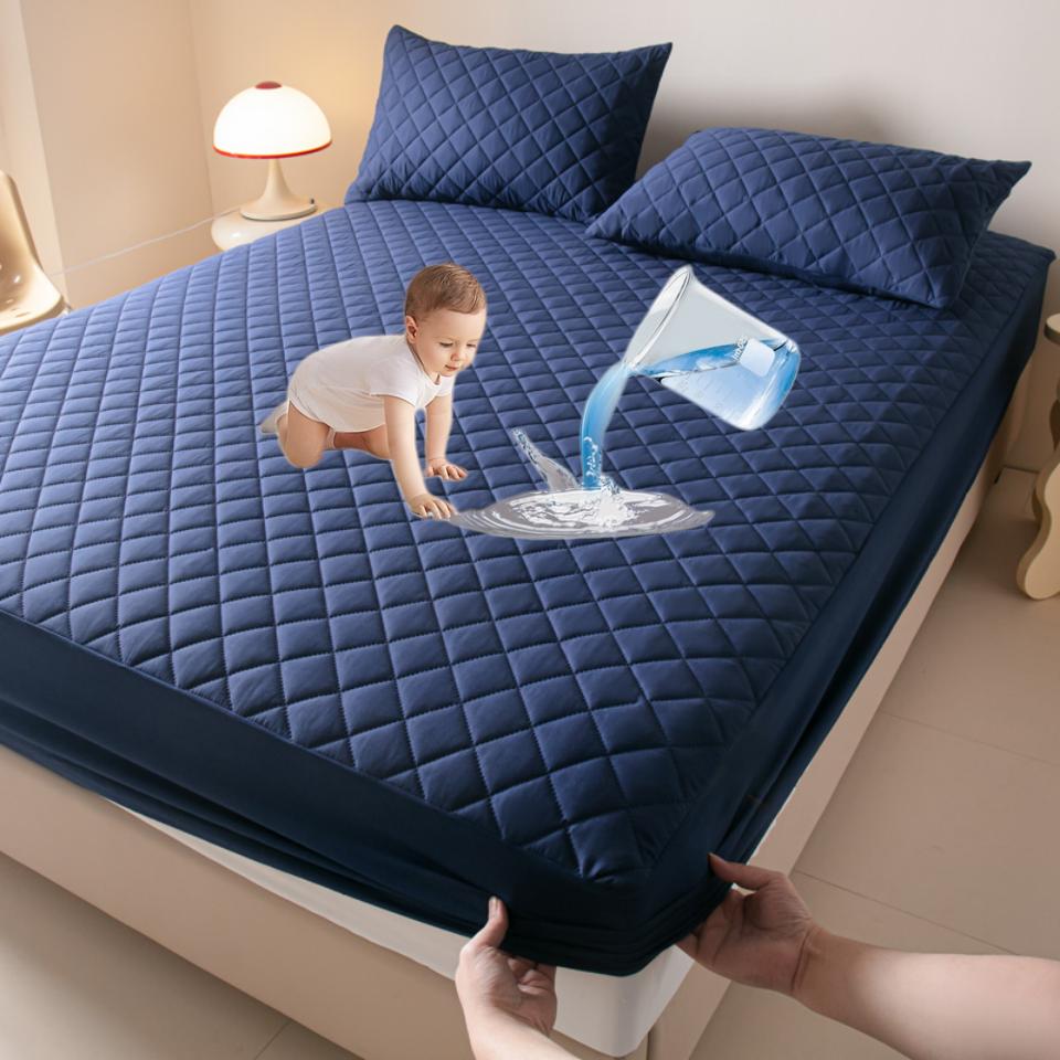 2025 Wodoodporny Pokrowiec na Materac Antyroztoczowy Miękki Wygodny Oddychający Prześcieradło z Gumką Nie Zawiera Poszewki na Poduszkę