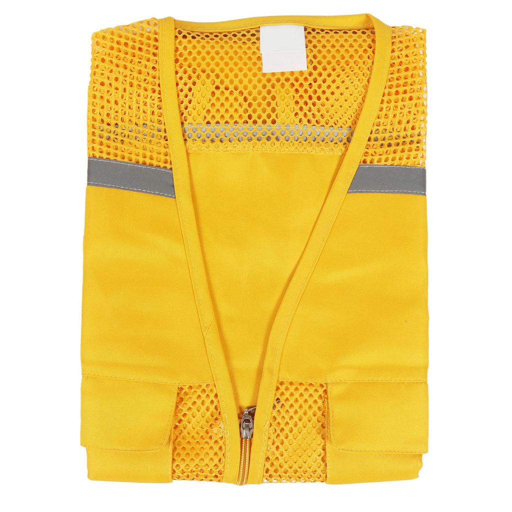 Volunteer Vest for Event Work Clothes with Multi Pockets Yellow Public Welfare Activities Supplies Type 1 M