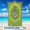 Floral Garden Theme Beach Towel Personalized Custom Name & Text Soft Quick Dry Beach Towel for Swimming Travel