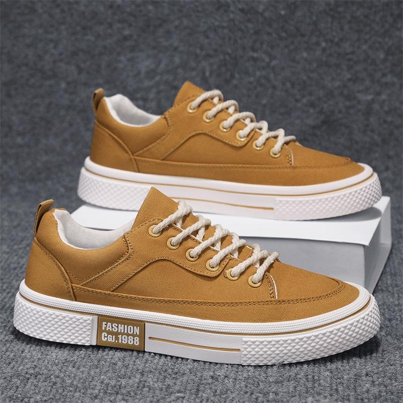 New Men's Classic Four Seasons Fashion Low Top Canvas Skateboarding Shoes Comfortable Soft Sole Sneakers