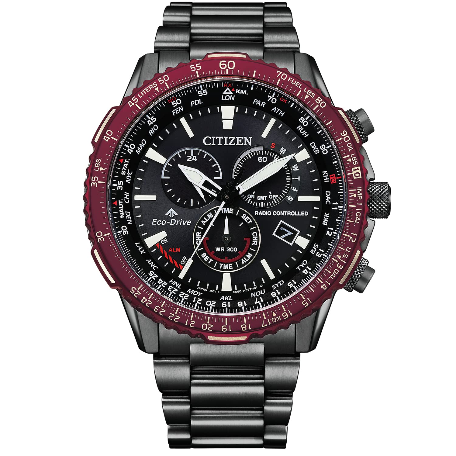 

Promaster Pilot Watch 20 ATM Water Resistant Radio Solar Chronograph Black [Citizen] CB5009-55E для чоловіків чорний