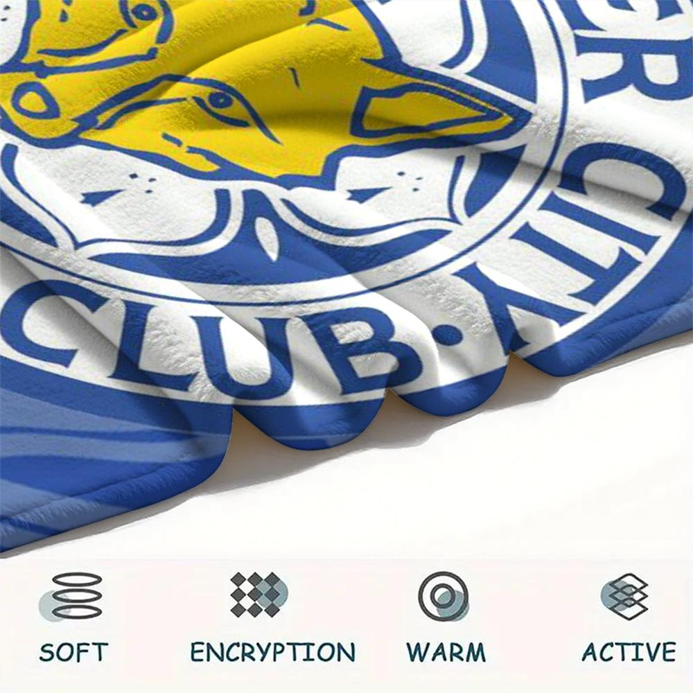 1pc leicester city Print Flannel Blanket, High quality Comfortable for All Seasons, Home Decor, Warmth and Comfort, Perfect for Christmas Gifts69