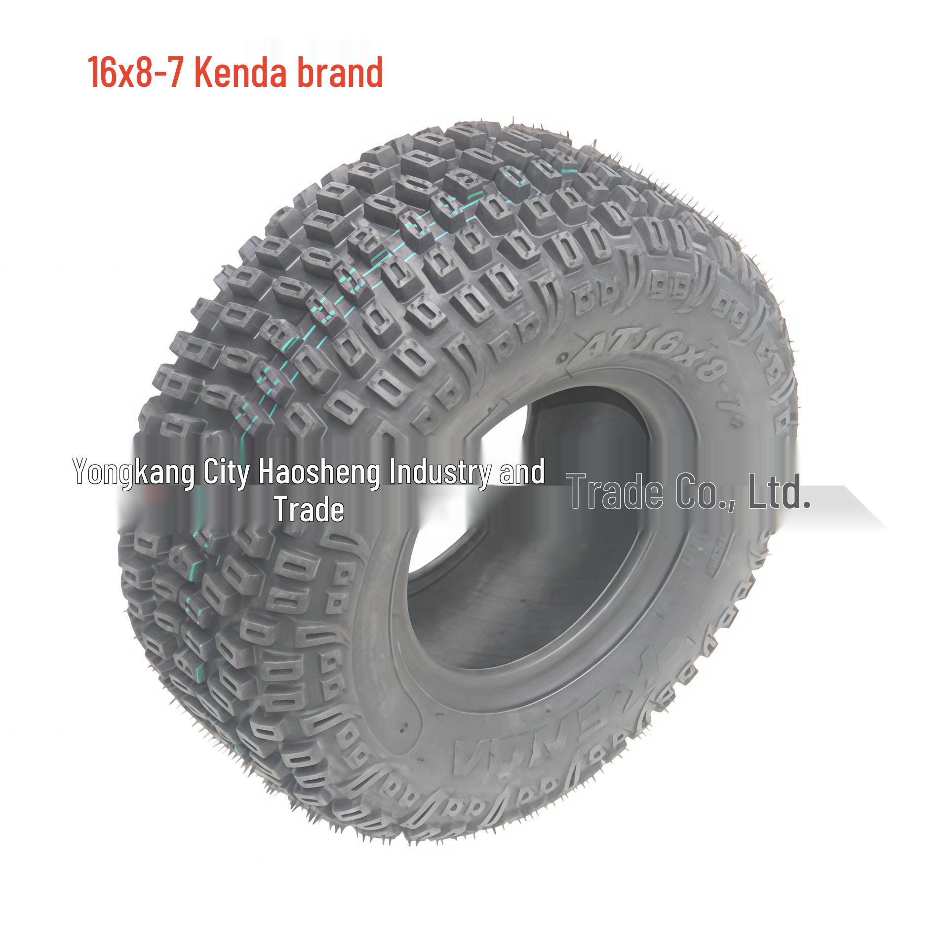KENDA JianDa ATV Go-kart Beach Buggy Tires 16X8.00-7, 7-inch Vacuum Thickened 16x8-7 Off-road Vacuum Tire (TD8027)