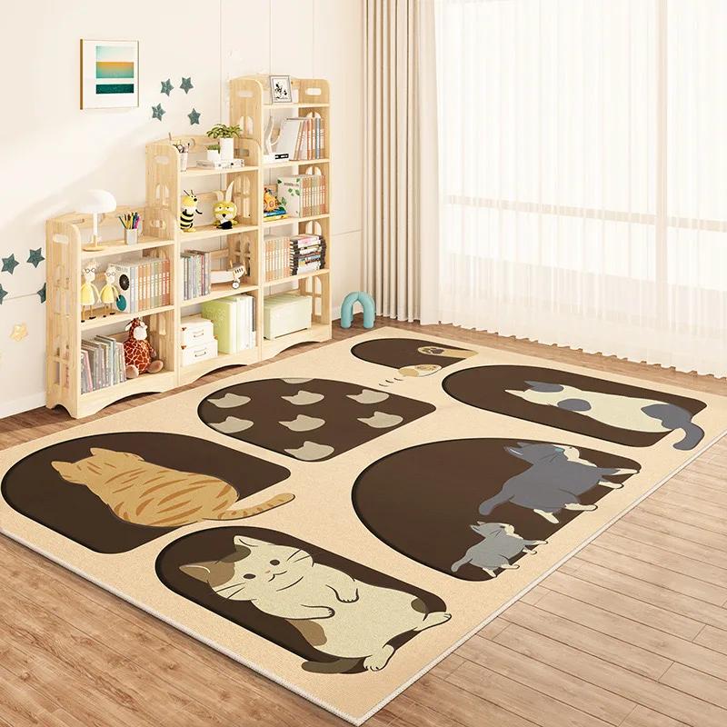 Cartoon Living Room Rug Children's Room Bedroom Soundproof Floor Mat Crawl Mat Play Mat Non-Slip Carpet Home Decor