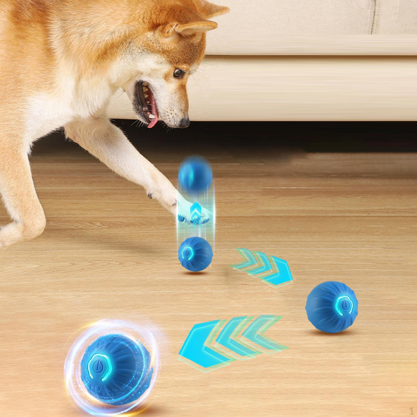 

Dog Toy Ball for Interactive Fun, Rolling and Vibrating Pets синій