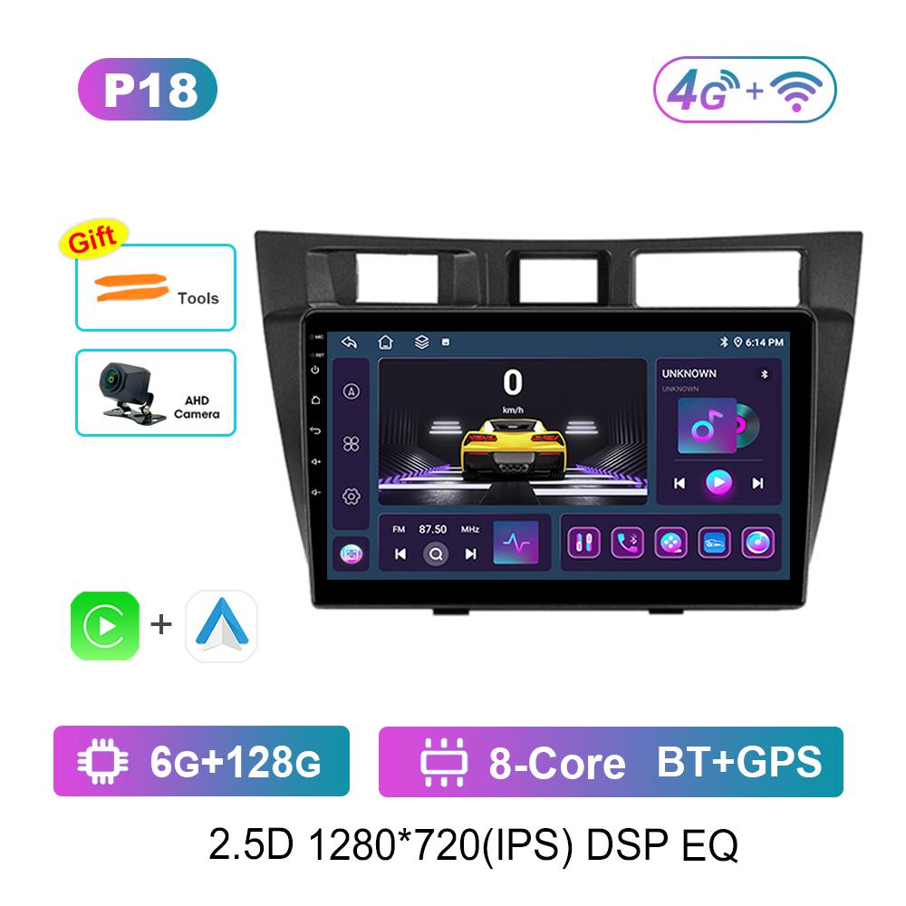 Carplay for Toyota Mark II 9 GX110 2000 - 2007 Android OS Car Audio Multimedia Player BT GPS Navi 4G+WiFi Head Unit IPS Screen