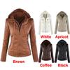 Stupenda Giacca con Cappuccio in Pelle da Donna Parka Sottile Perfetta per l'Abbigliamento Invernale