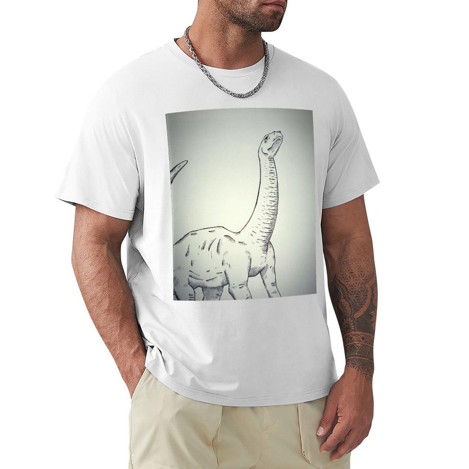 Brontosaurus Wants To Be Bros Tshirt Basic Solid Color Casual Tee Shirt S