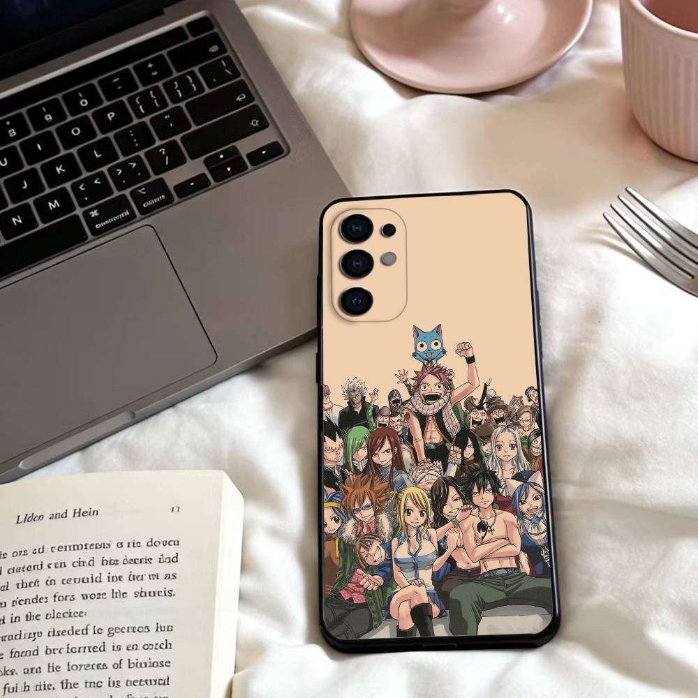 F-Fairy Comics TailS Anime Phone Case For Samsung S25,24,23,22,30,21,10,9,Ultra,Plus,Lite,FE,4,5 G Soft Black Case