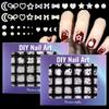 30 Grid Abs Semi-Round Pearl Nail Art Jewelry Special-Shaped Pearl Diy Decorative Accessories Mixed Size Jewelry