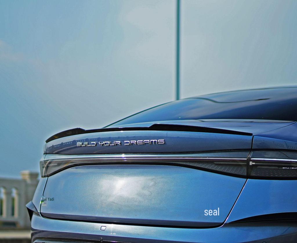 Compatible with BYD Seal EV DC: Rear & Front Bumpers, Front Lip Spoiler, Side Skirts, Rear Spoiler, Black Bright Strips.